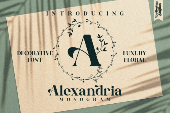 Alexandria Monogram: A Luxury Display Font for Digital Branding