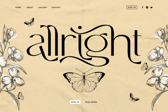 Allright: A Serif Font That Breathes With Your Content