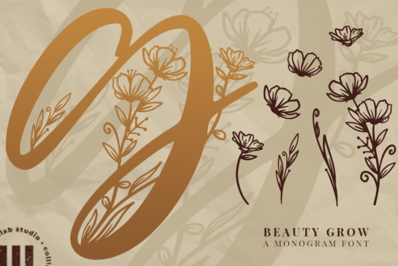 Beauty Grow Monogram: A Thoughtful Display Font for Editorial Warmth