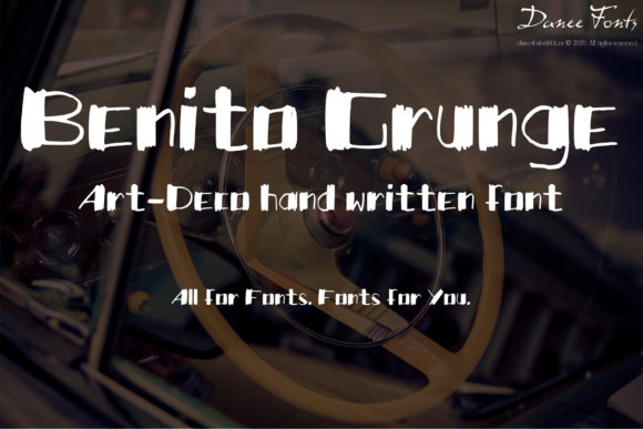 Benito Grunge: A Handwritten Art Deco Font That Anchors Digital Branding