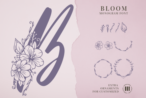 Bloom Monogram: A Decorative Font That Elevates Your Brand