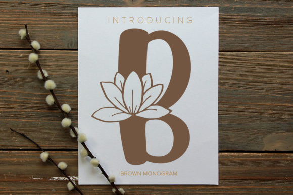 Brown Monogram: A Decorative Font for Editorial Warmth