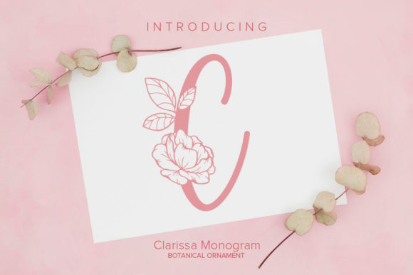 Clarissa Monogram: A Delicate Display Font for Thoughtful Design