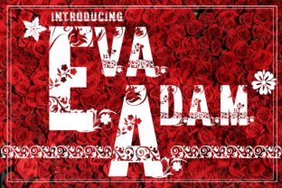 Eva and Adam: A Flower-Themed Decorative Font for Wedding & Handmade Projects
