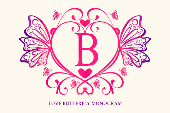 Love Butterfly Monogram: A Decorative Font That Elevates Your Brand