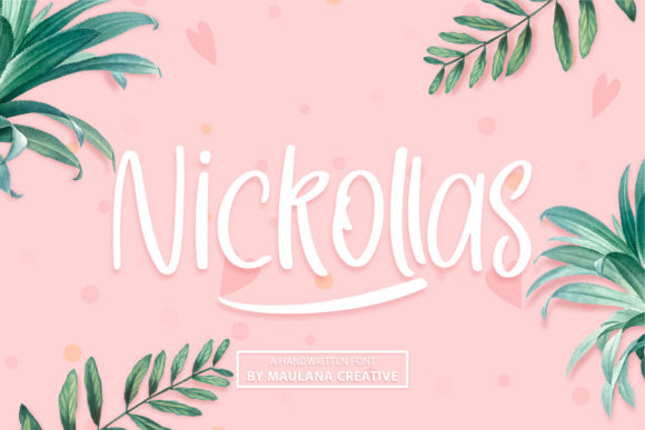 Nickollas Handwritten Font for Nursery Art & Handmade Labels