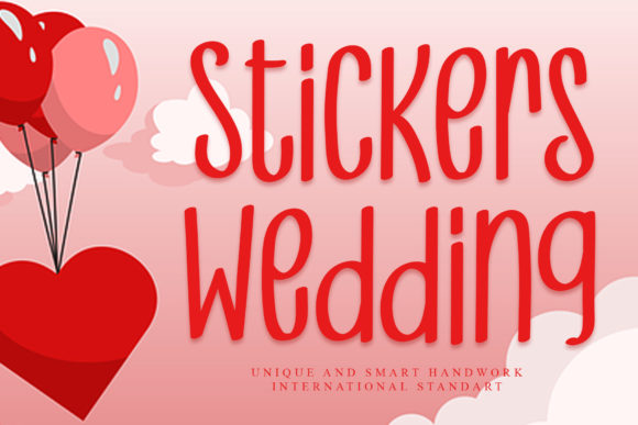 Stickers Wedding: A Handwritten Font for Editorial Expression