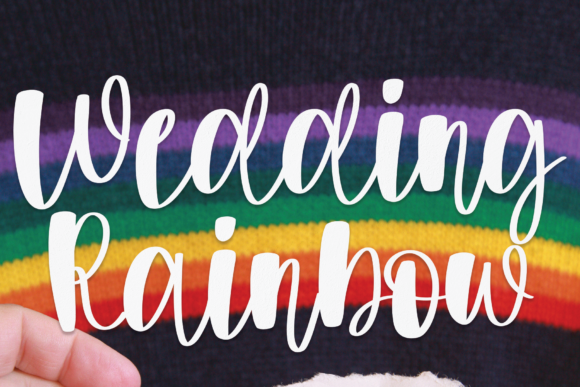 Wedding Rainbow: A Handwritten Font for Editorial Elegance